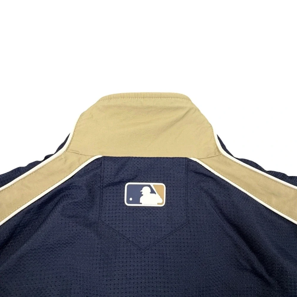 Majestic San Diego Padres Jacket Y2K Mens Navy  MLB Windbreaker Size Medium